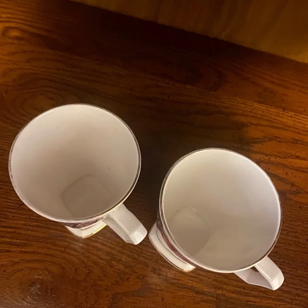 Past Times Rose Window Fine Bone China Mug Set | Oxford England | Stained Glass